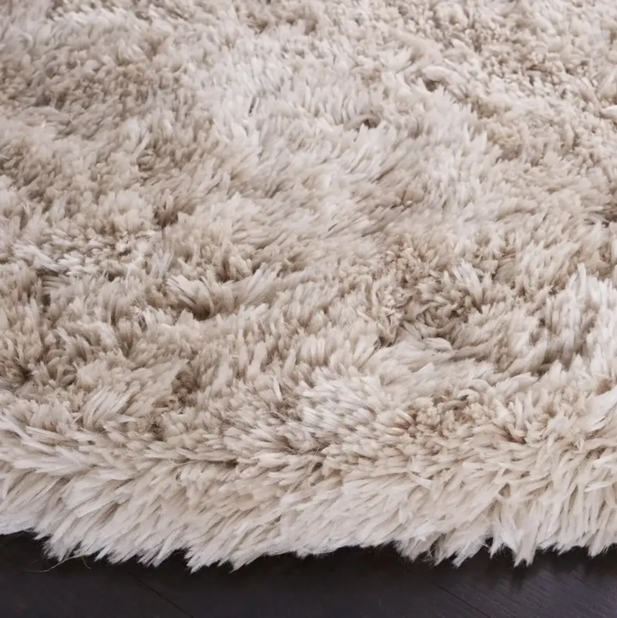 ARCTIC SHAG Beige 5' X 5' Round Round Rug