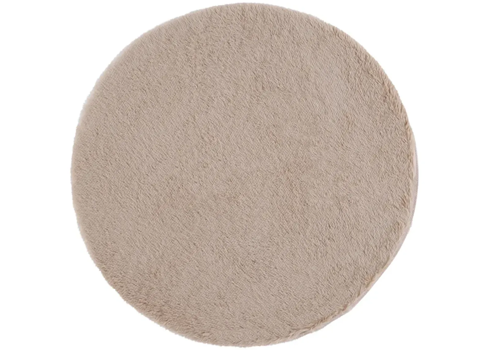 RAINBOW SHAG 101 BEIGE 4' x 4' Round Round Rug