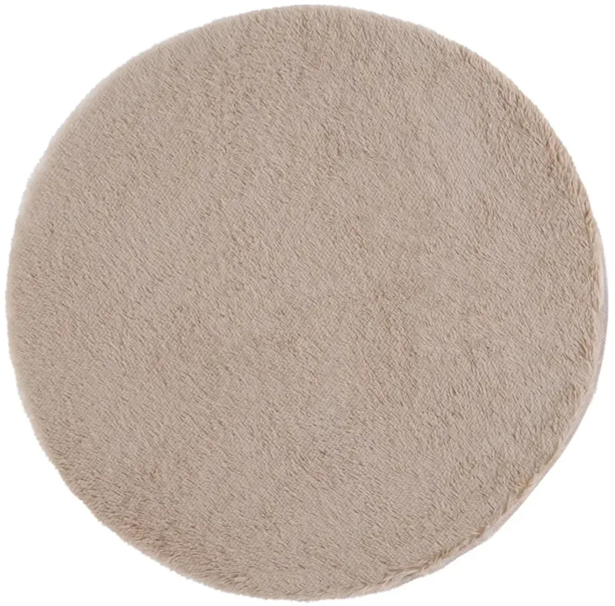 RAINBOW SHAG 101 BEIGE 4' x 4' Round Round Rug