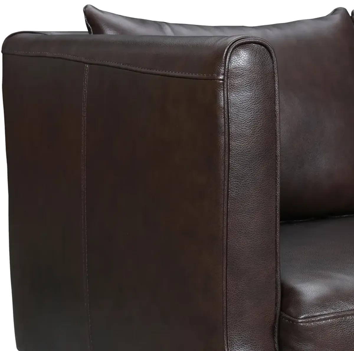 Vincenza 85" Dark Brown Leather Sofa