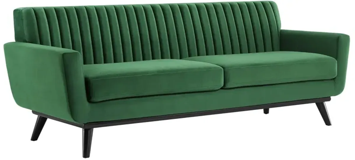 Engage Channel Tufted Performance Velvet Sofa