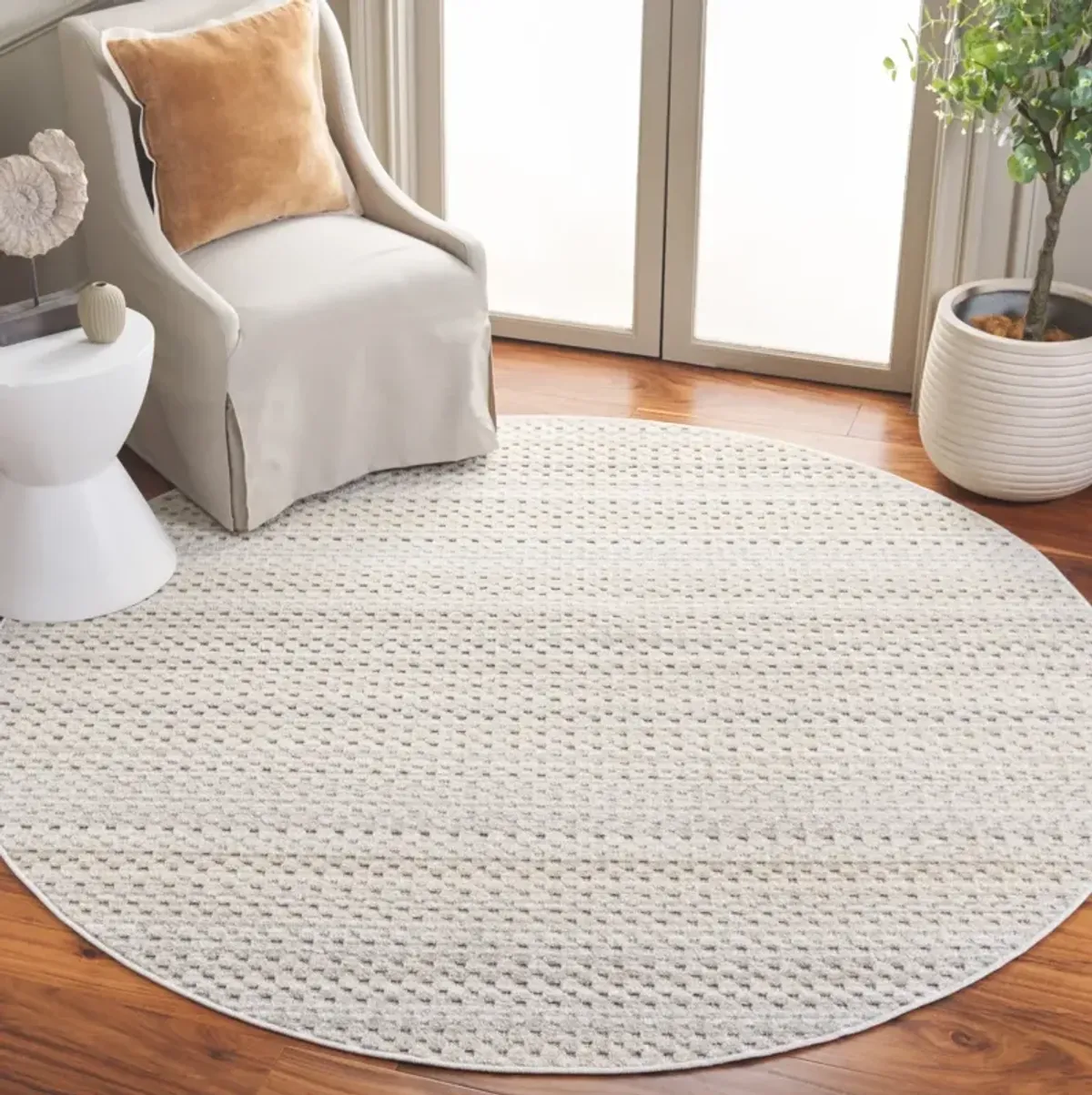 STELLA 103 BEIGE  6'-7' x 6'-7' Round Round Rug