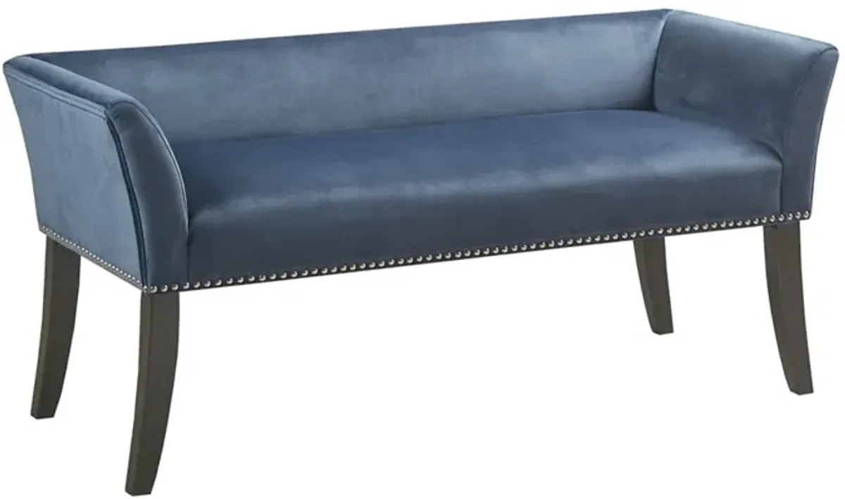 Madison Park Welburn Blue Accent Bench