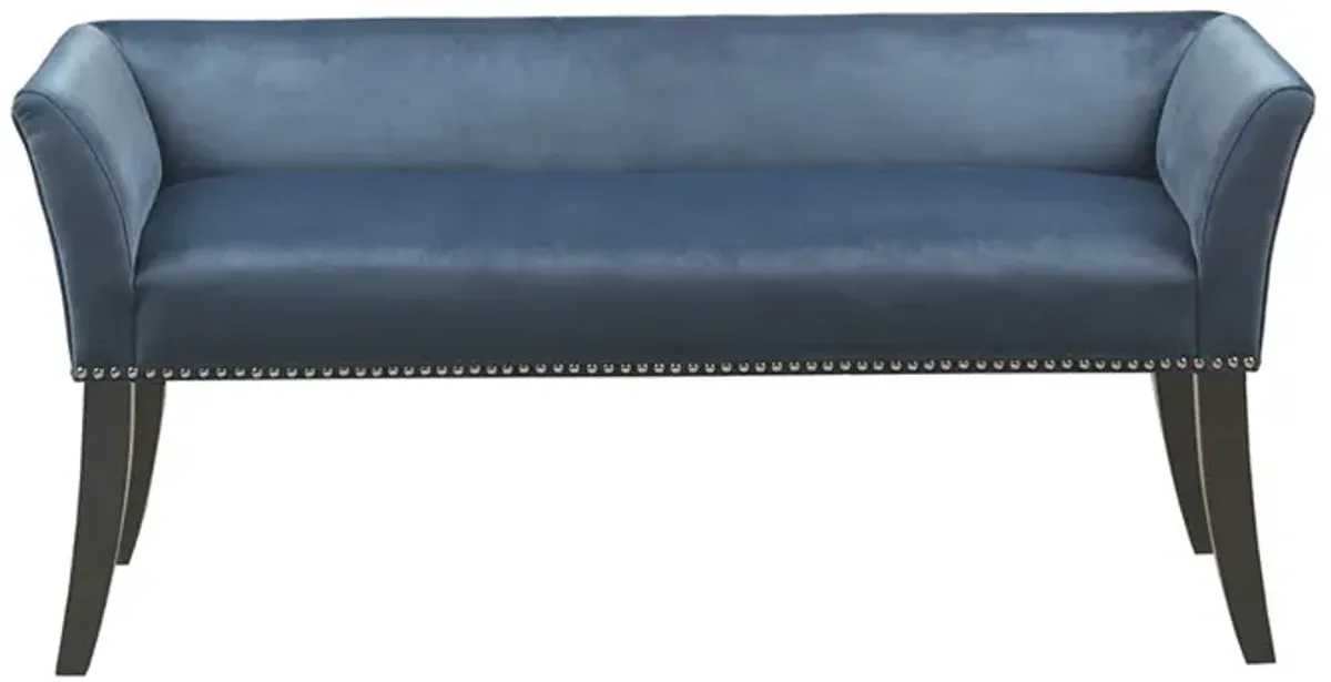 Madison Park Welburn Blue Accent Bench