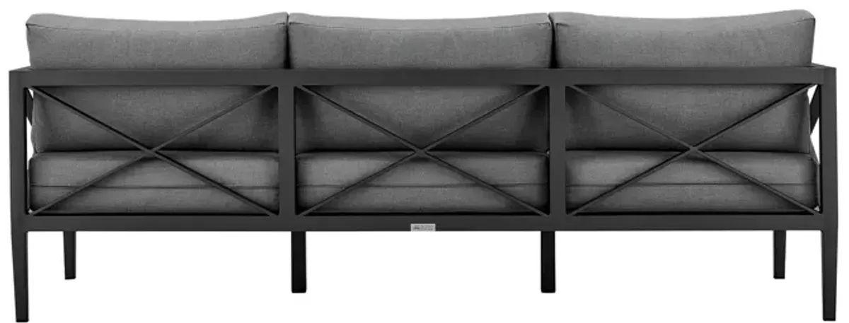 Sonoma Outdoor 4 piece Set in Dark Grey Finish and Dark Grey Cushions