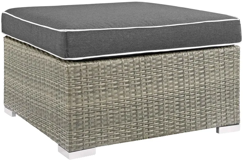 Repose Outdoor Patio Upholstered Fabric Ottoman