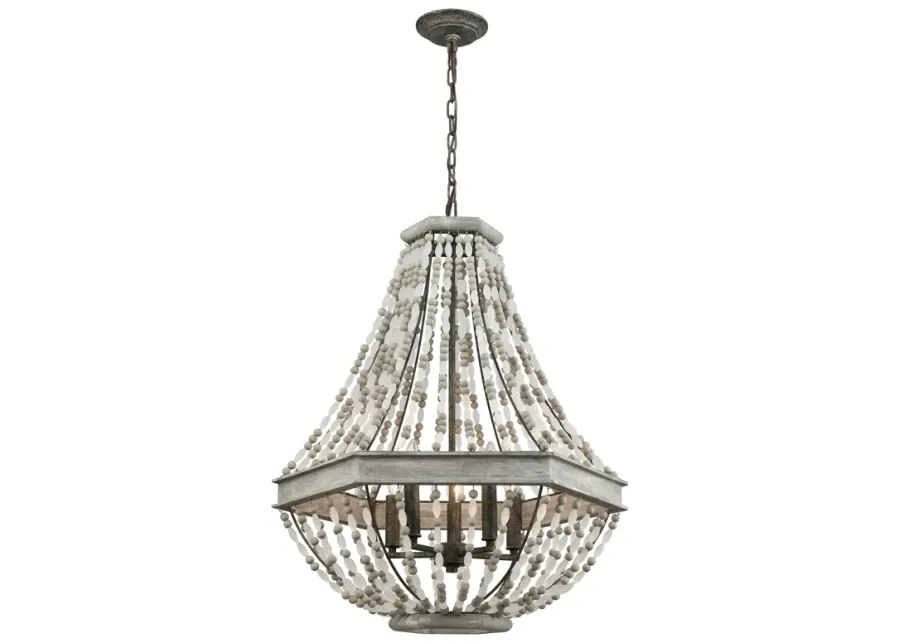 Summerton 24" Wide 5-Light Chandelier - Washed Gray