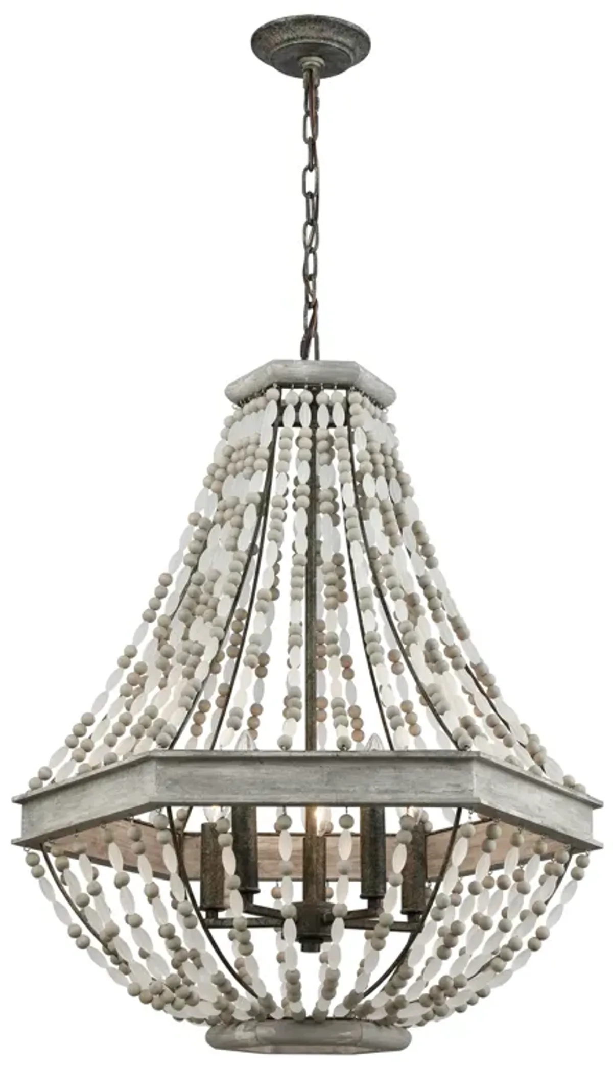 Summerton 24" Wide 5-Light Chandelier - Washed Gray