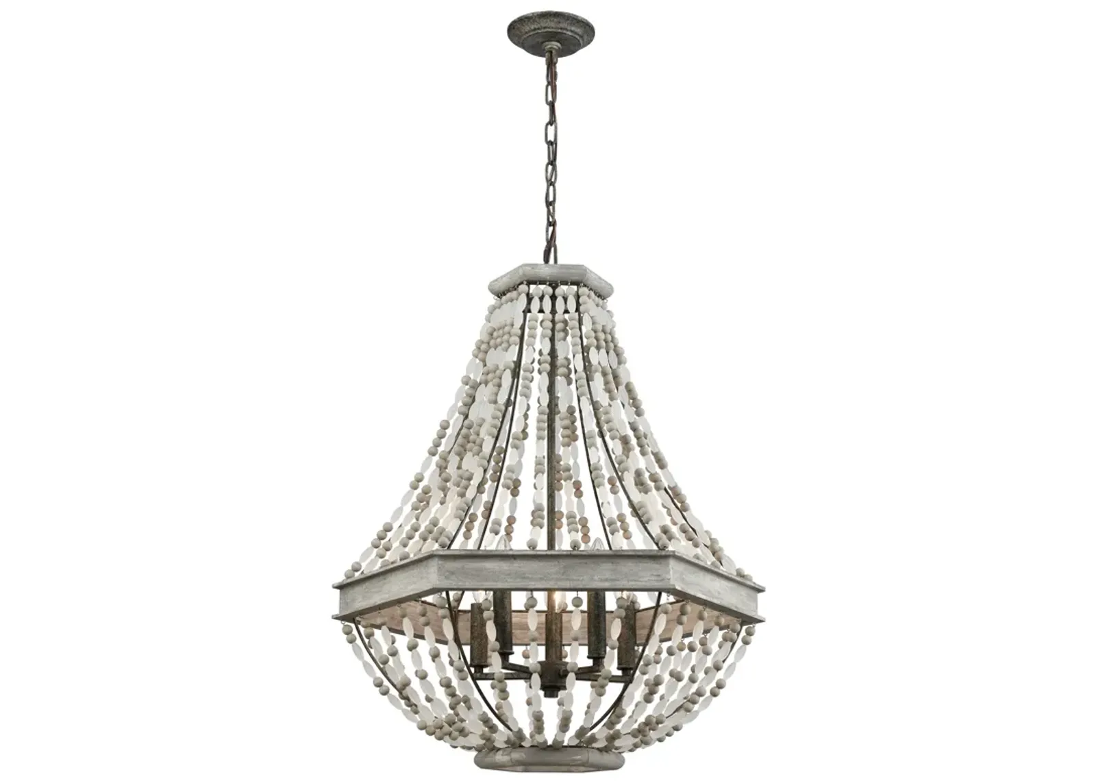 Summerton 24" Wide 5-Light Chandelier - Washed Gray