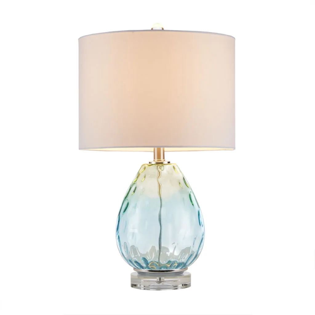 Urban Habitat Borel Blue Ombre Glass Table Lamp