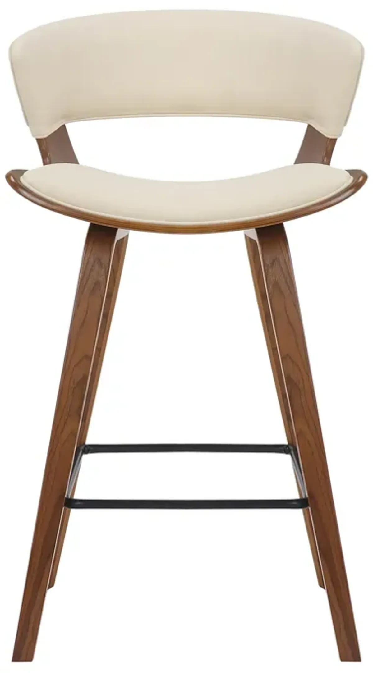 Jagger Modern 26" Wood and Faux Leather Counter Height Bar Stool