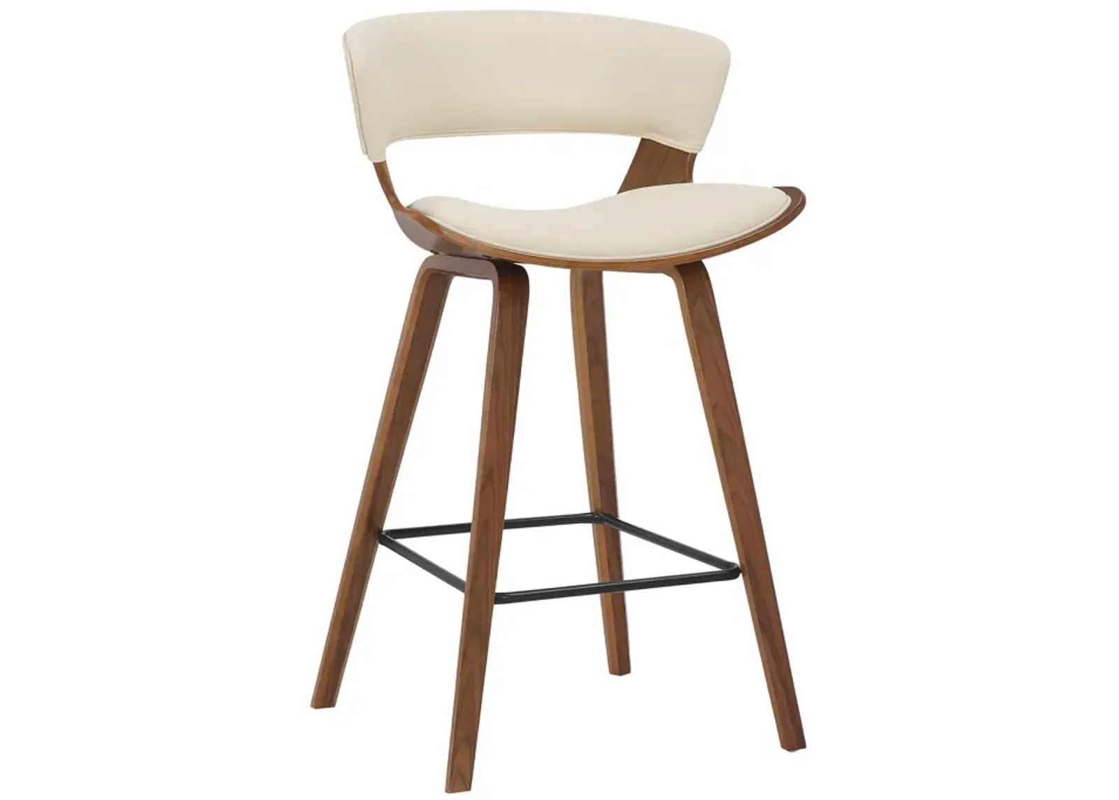 Jagger Modern 26" Wood and Faux Leather Counter Height Bar Stool