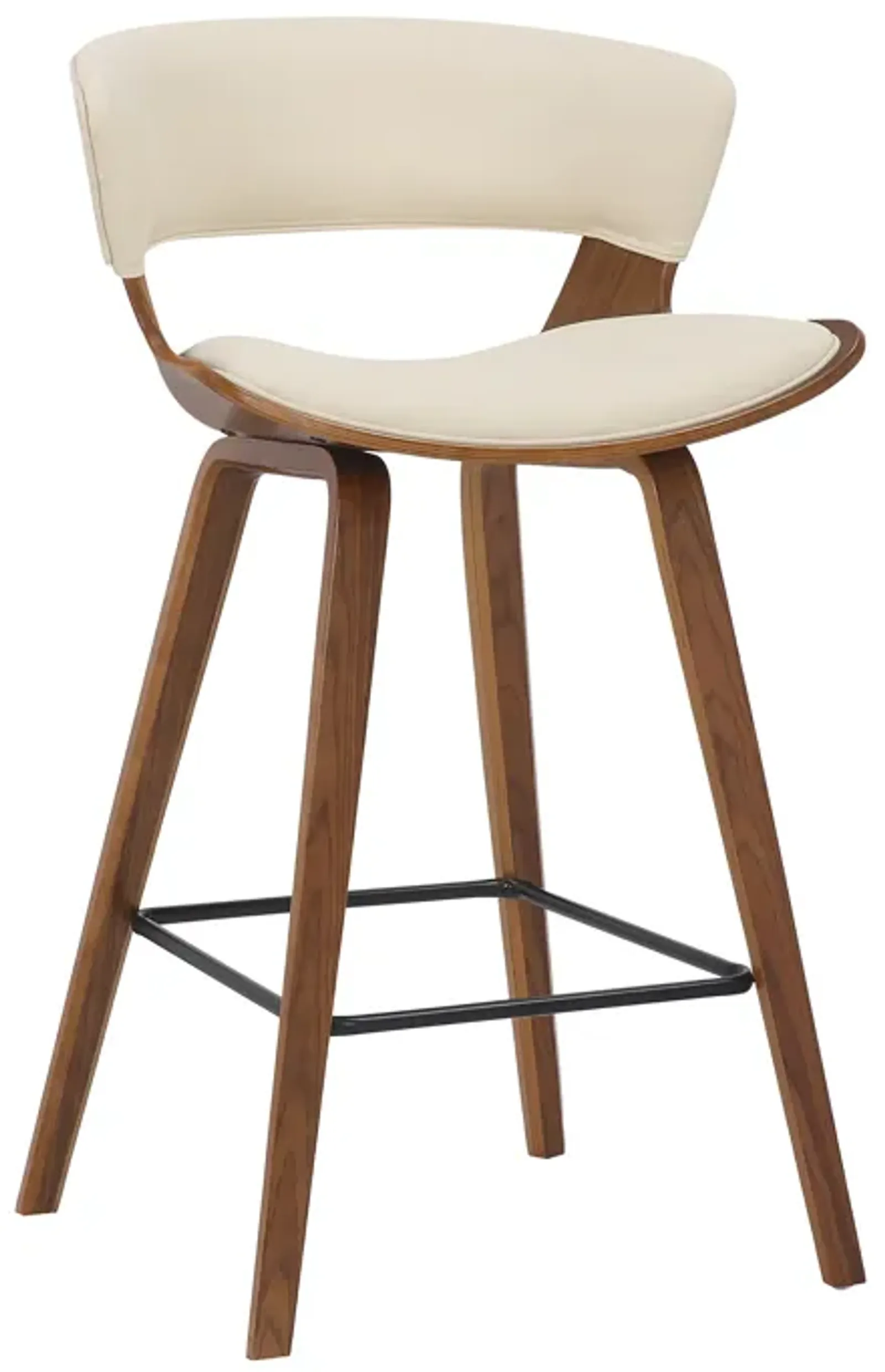 Jagger Modern 26" Wood and Faux Leather Counter Height Bar Stool