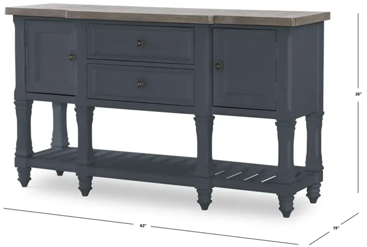 Essex Graphite Credenza Two Tone Graphite Finish