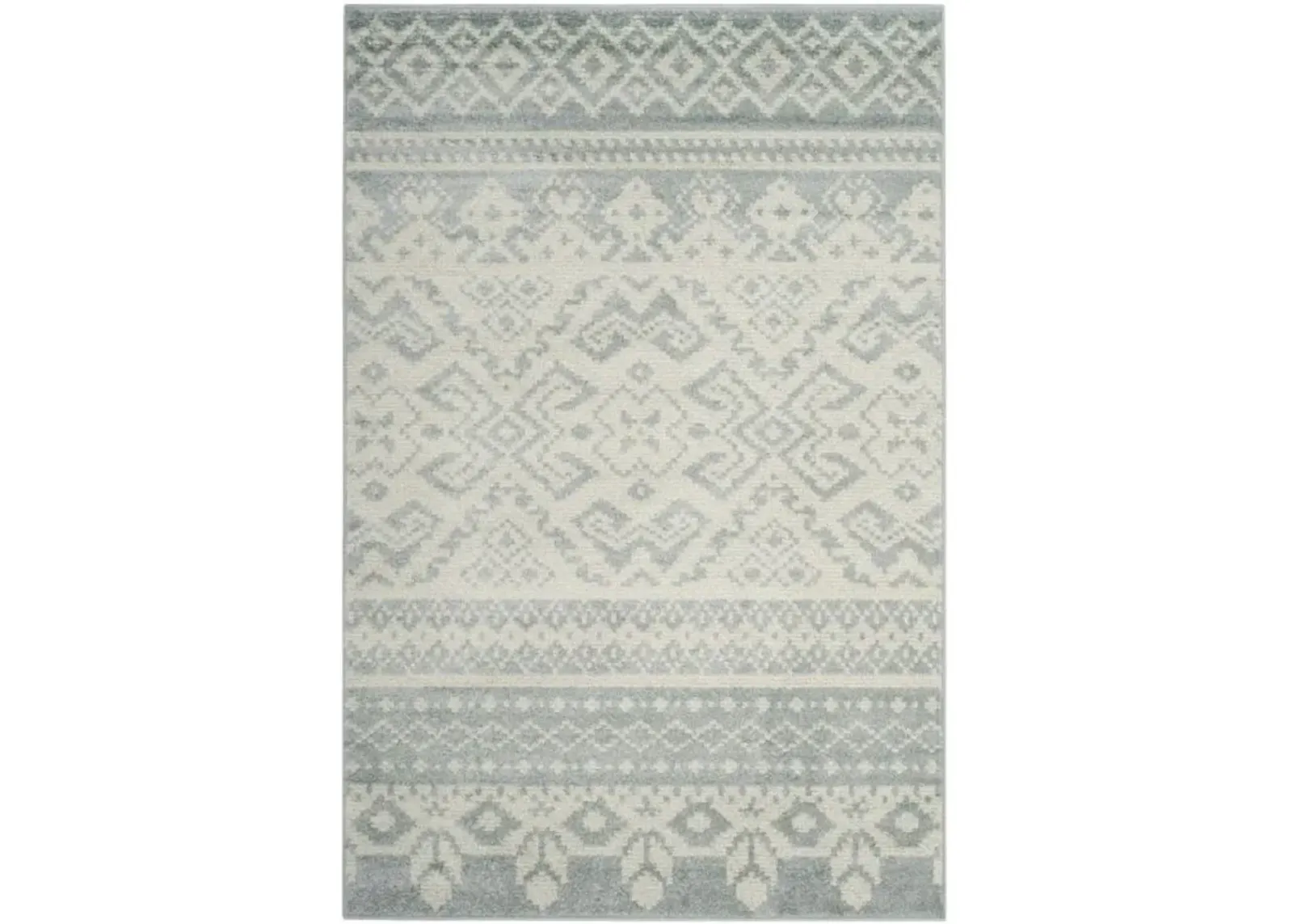 Adirondack Contemporary Slate / Ivory 5'-1" X 7'-6" Powerloomed Rug