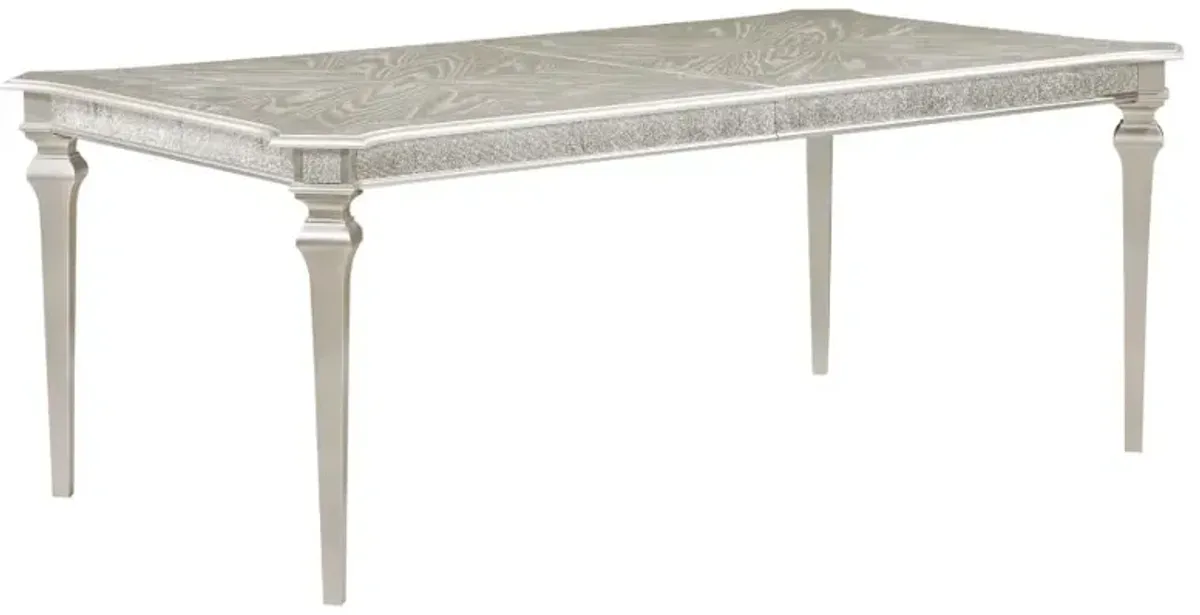 Evangeline Rectangular Dining Table with Extension Leaf Silver Oak