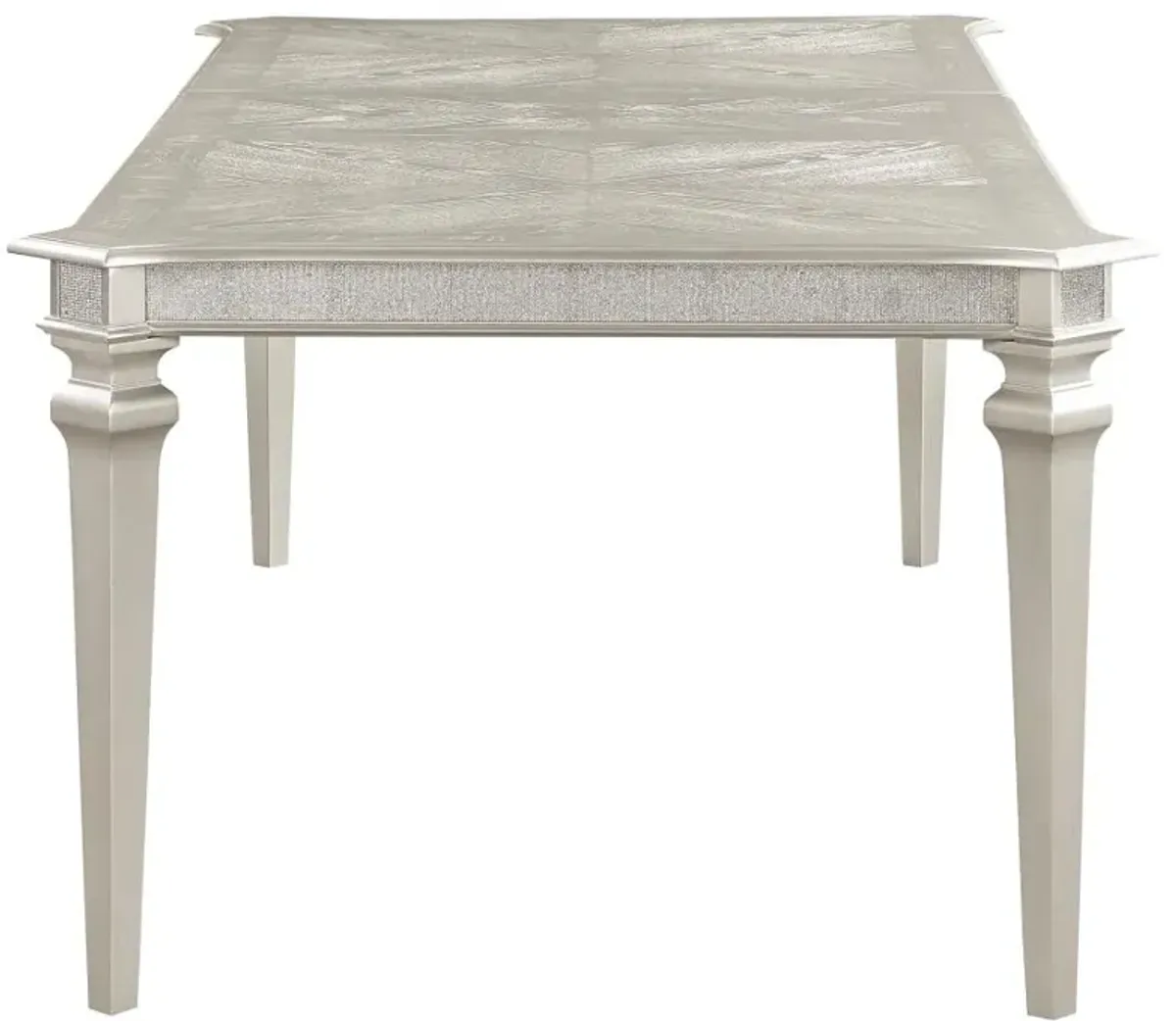 Evangeline Rectangular Dining Table with Extension Leaf Silver Oak