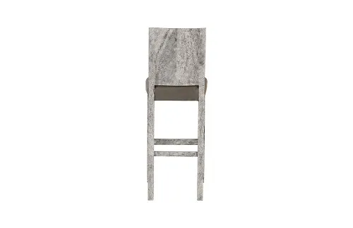 ophelia bar stool, chamcha wood, gray stone finish