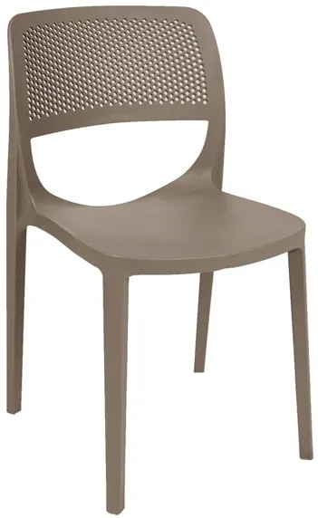 Mila Set of 4 Stackable Side Chair-Cappuccino