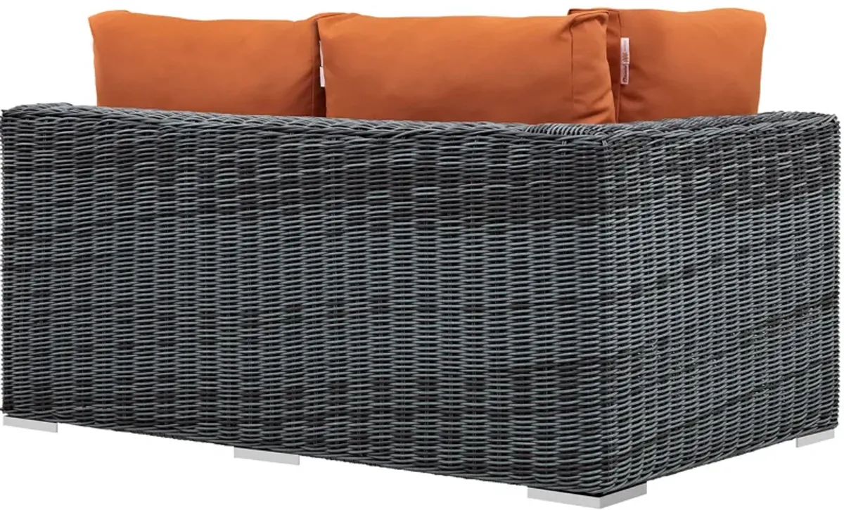 Summon Outdoor Patio Sunbrella® Left Arm Loveseat