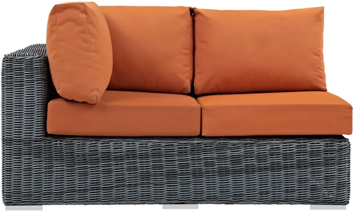 Summon Outdoor Patio Sunbrella® Left Arm Loveseat