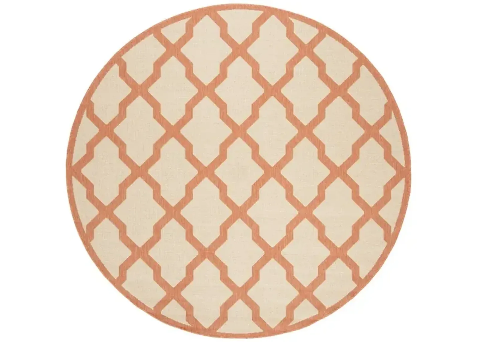 LINDEN 122 Collection LND122U-6R Creme / Brown 6'-7" X 6'-7" Round