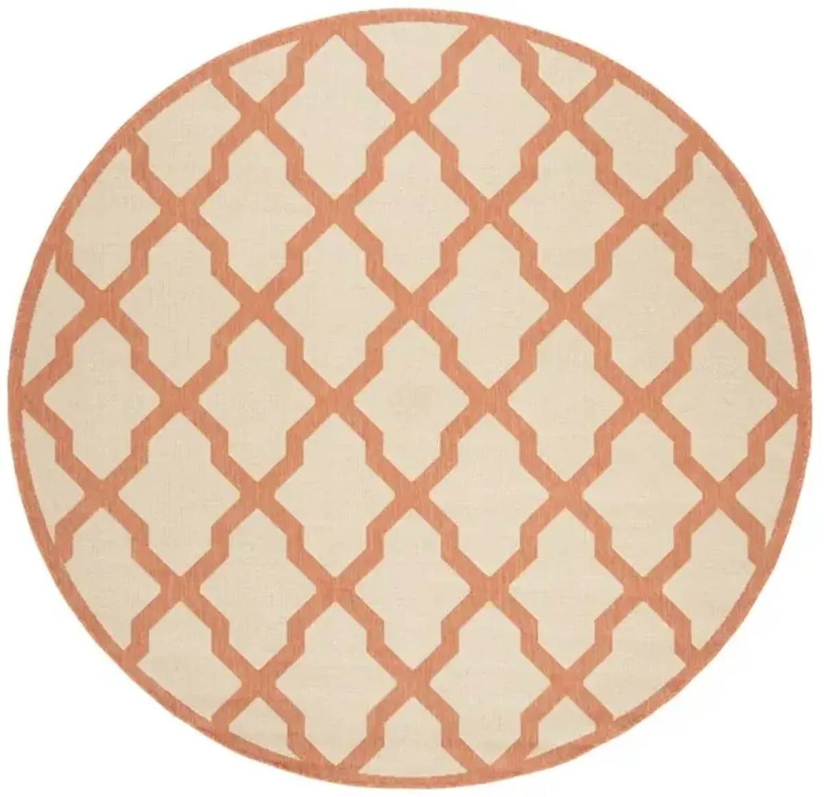 LINDEN 122 Collection LND122U-6R Creme / Brown 6'-7" X 6'-7" Round