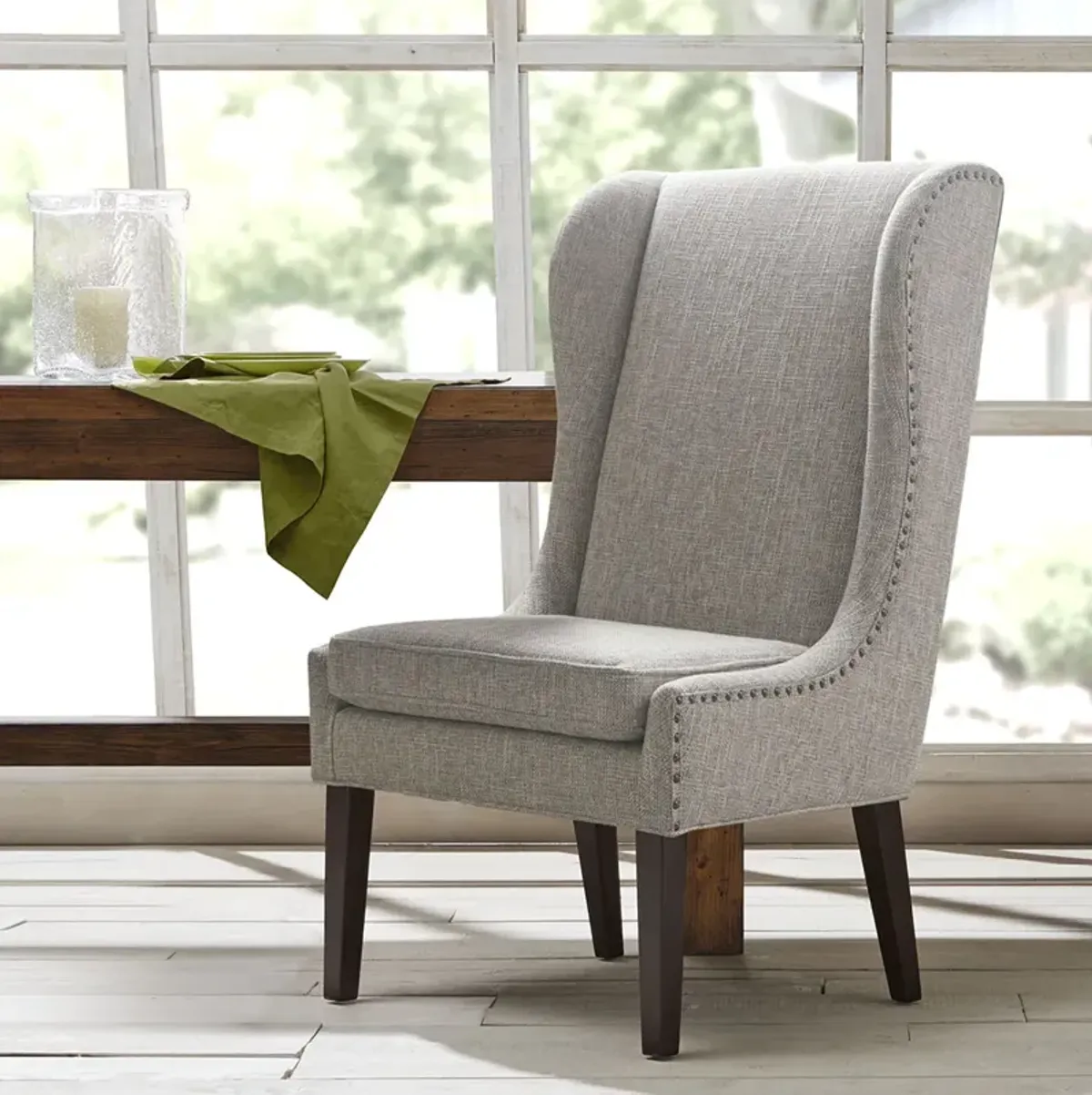 Madison Park Garbo Grey Multi Captains Dining Chair