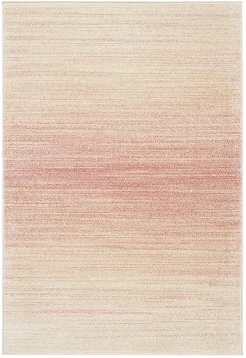 Adirondack Contemporary Pink / Ivory 6' X 9' Powerloomed Rug