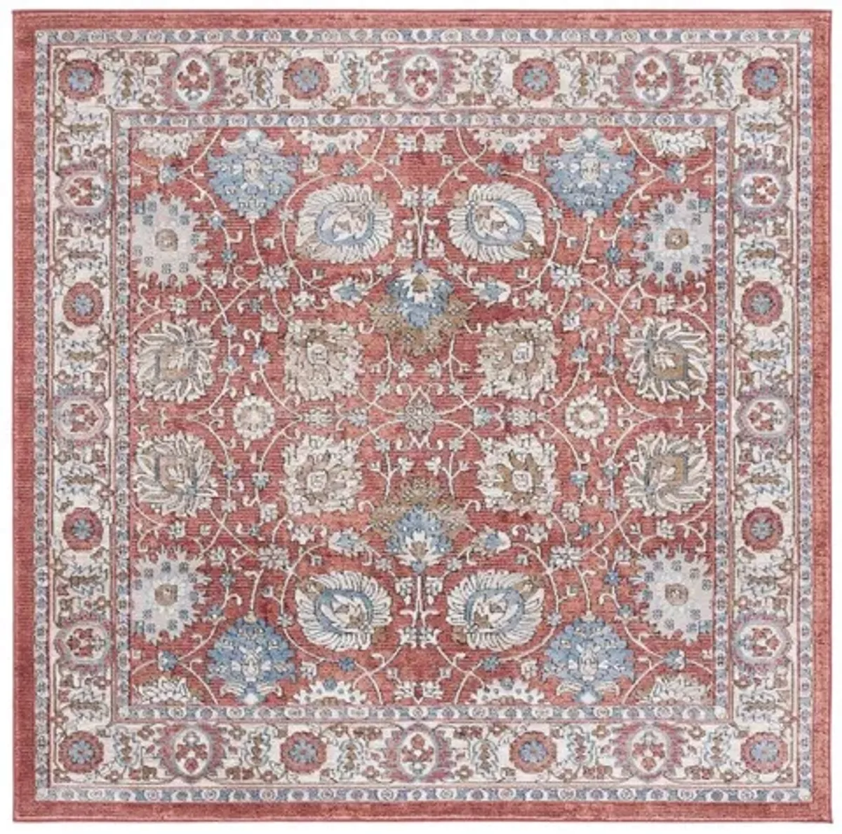 ROSEWOOD 102 Red 6'-7' X 6'-7' Square Square Rug