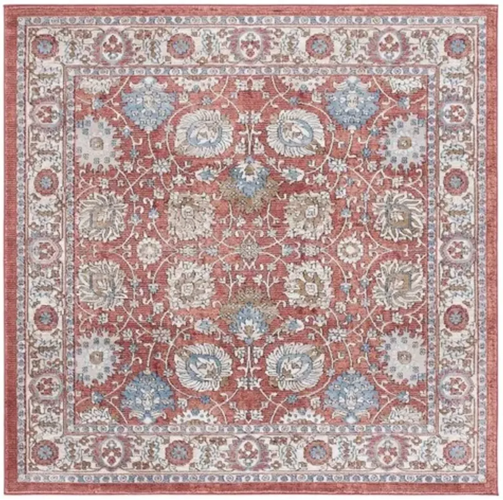 ROSEWOOD 102 Red 6'-7' X 6'-7' Square Square Rug