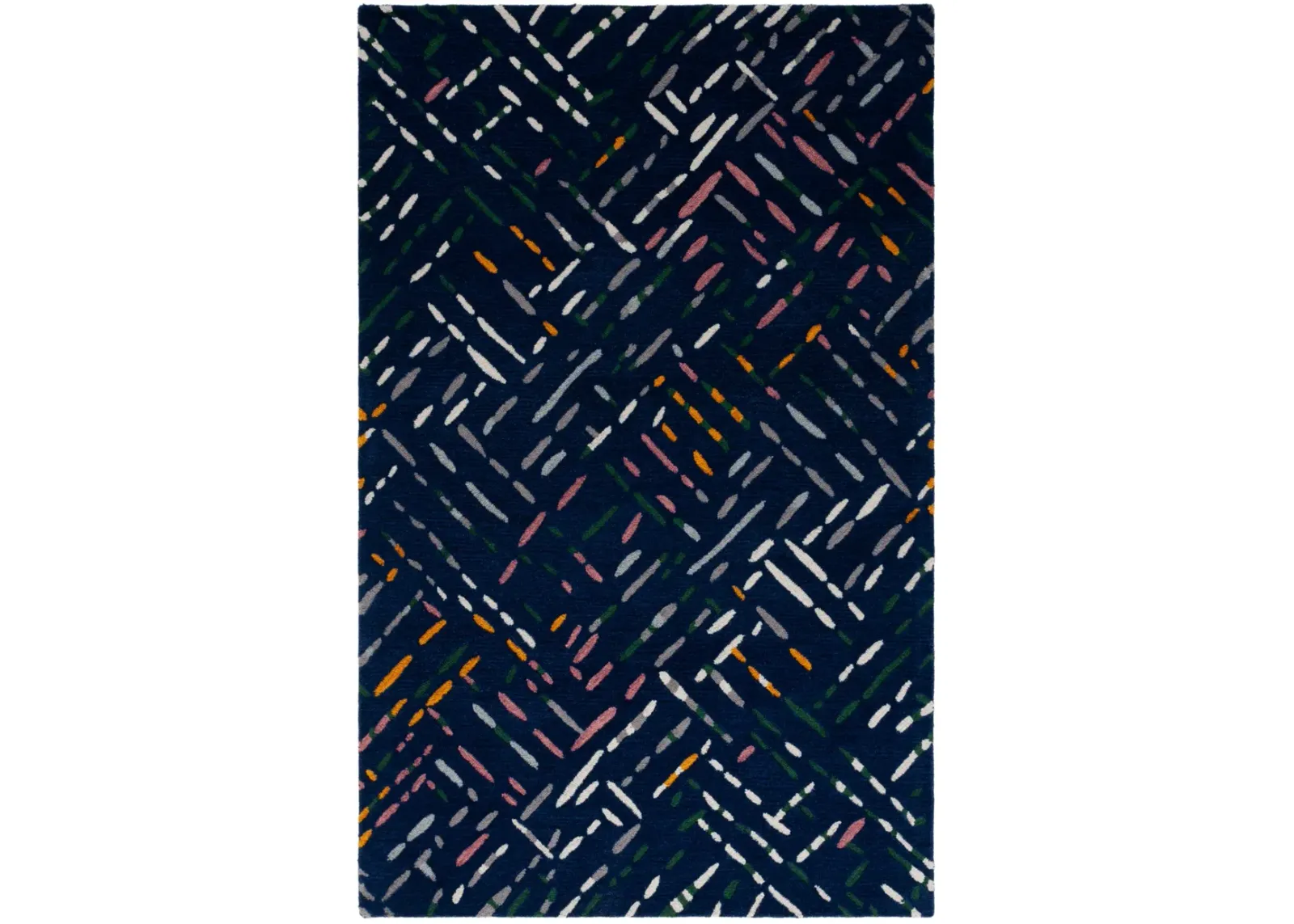 METRO 252 NAVY  6' x 9' Medium Rectangle Rug