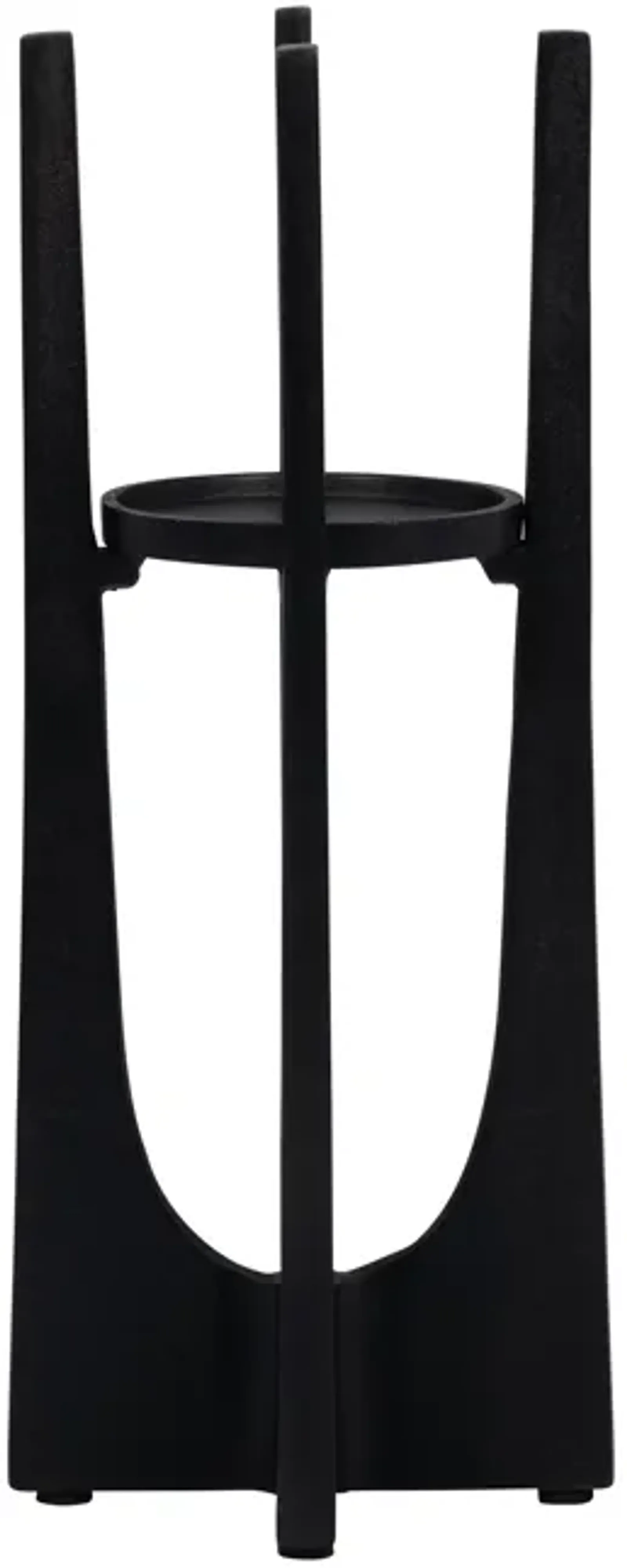 Metal, 12" Pillar Candle Holder, Black