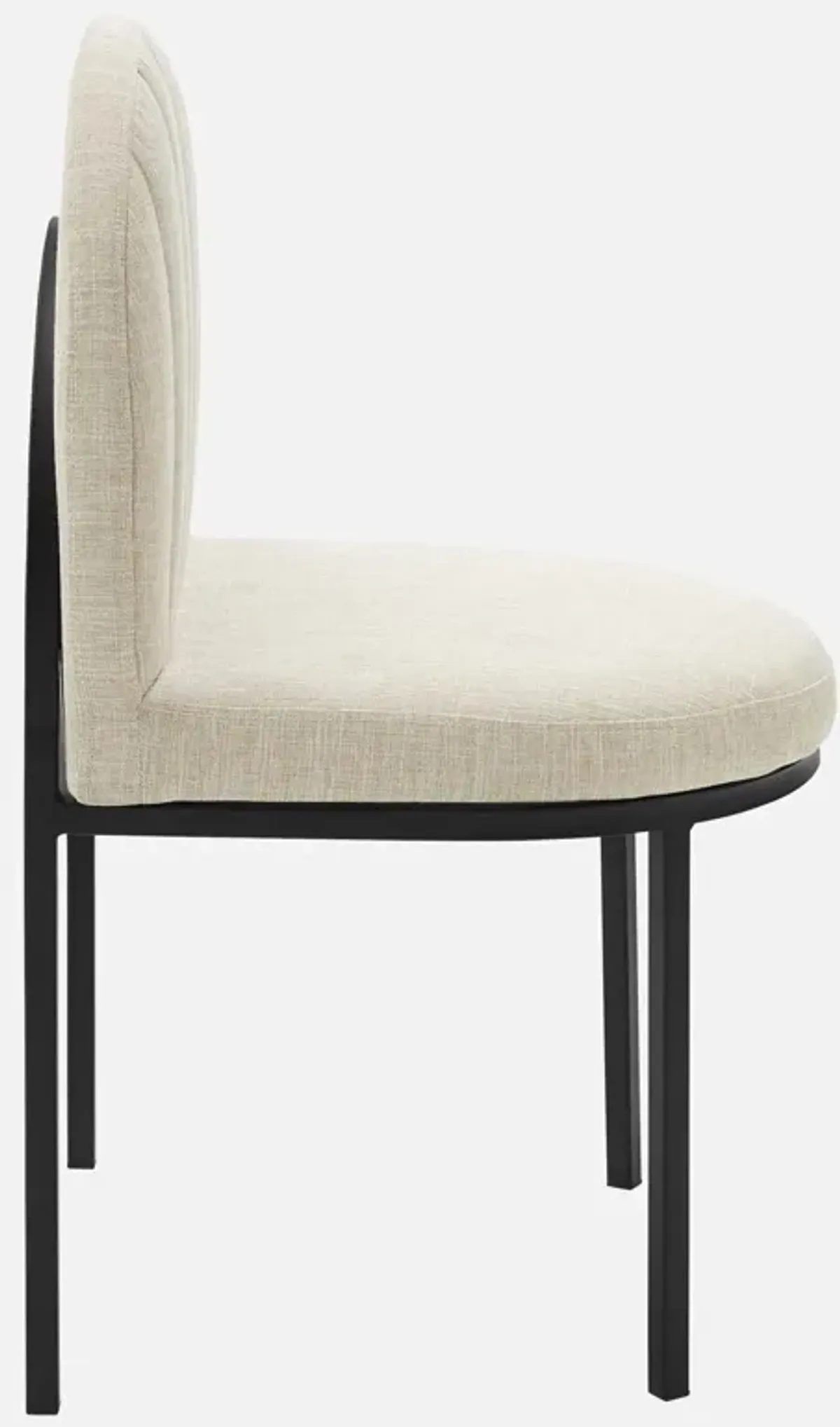 Isla Channel Tufted Upholstered Fabric Dining Side Chair