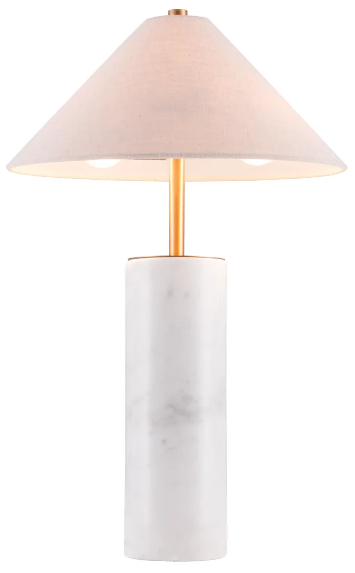 Ciara Table Lamp Beige & White