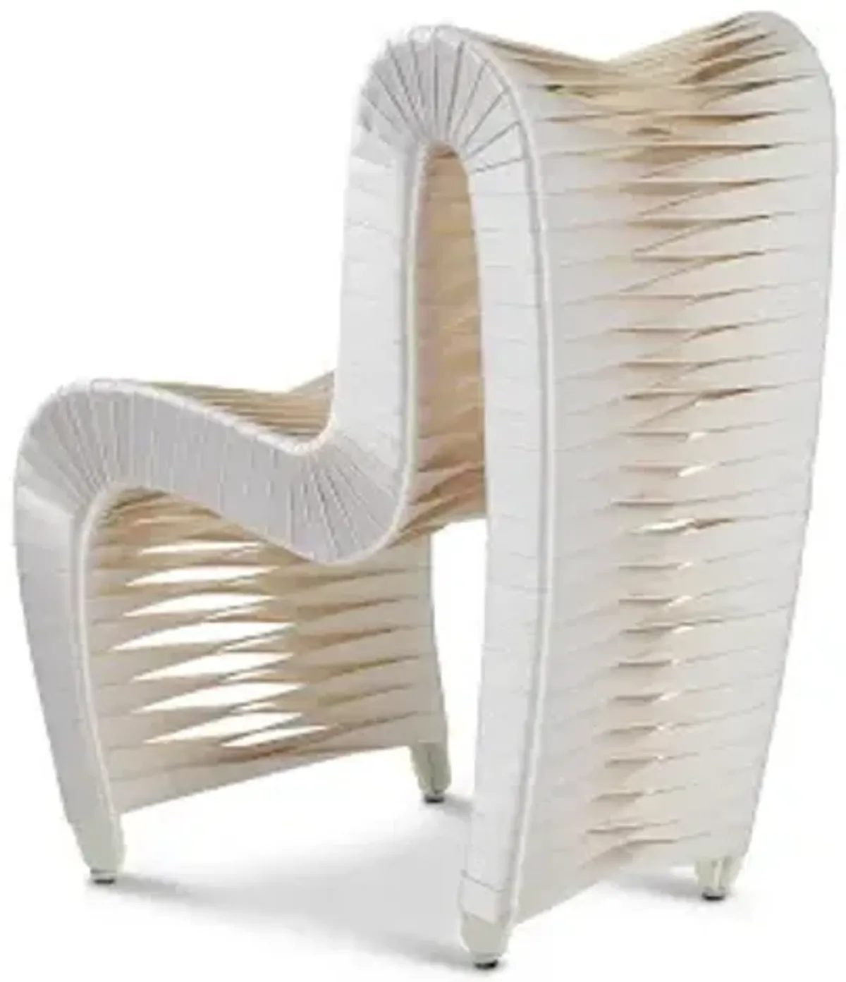 seat belt dining chair, white/off-white