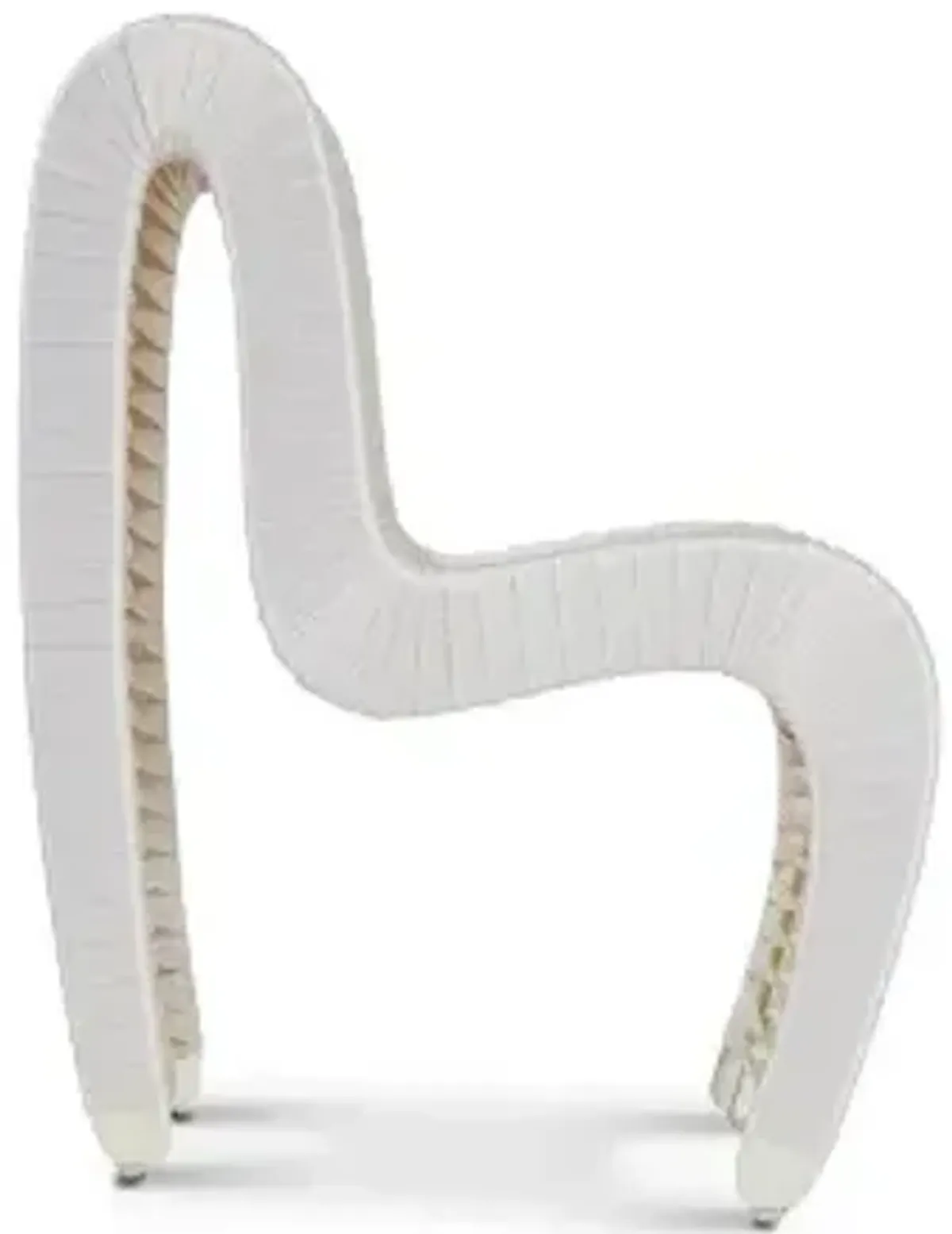 seat belt dining chair, white/off-white