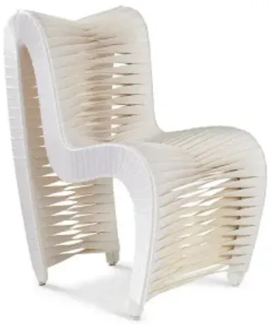 seat belt dining chair, white/off-white