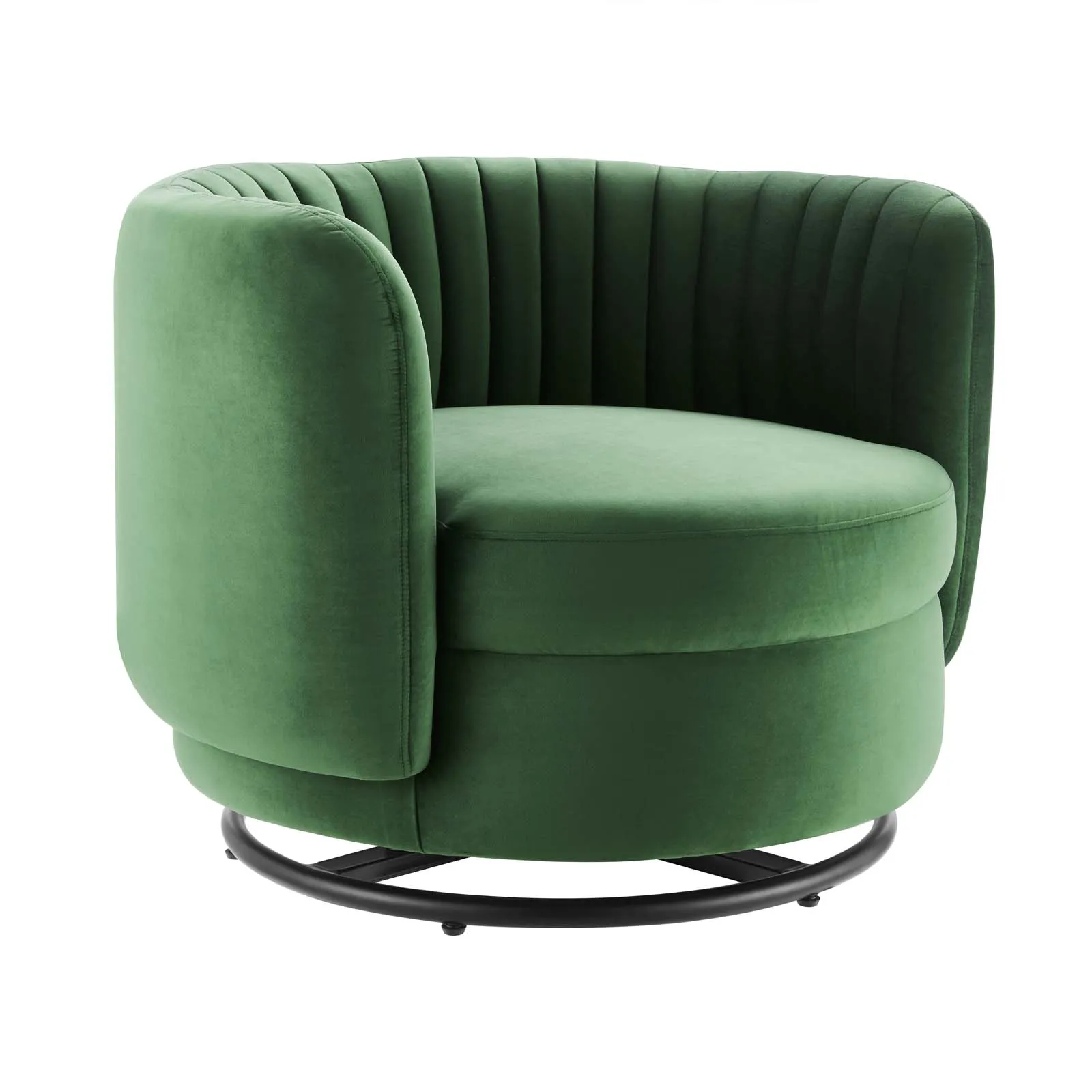 Embrace Tufted Performance Velvet Performance Velvet Swivel Chair