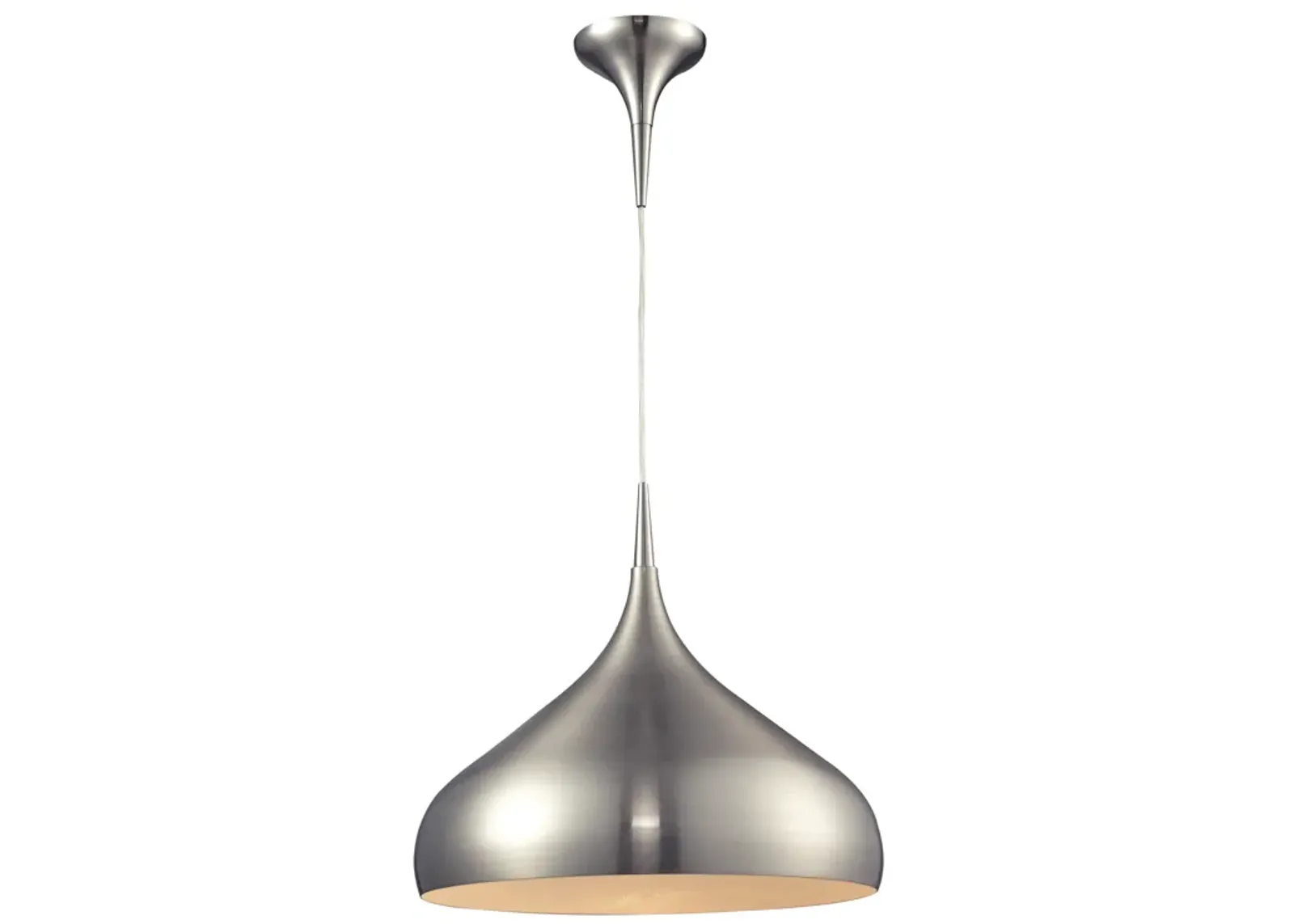 Lindsey 17" Wide 1-Light Pendant - Satin Nickel