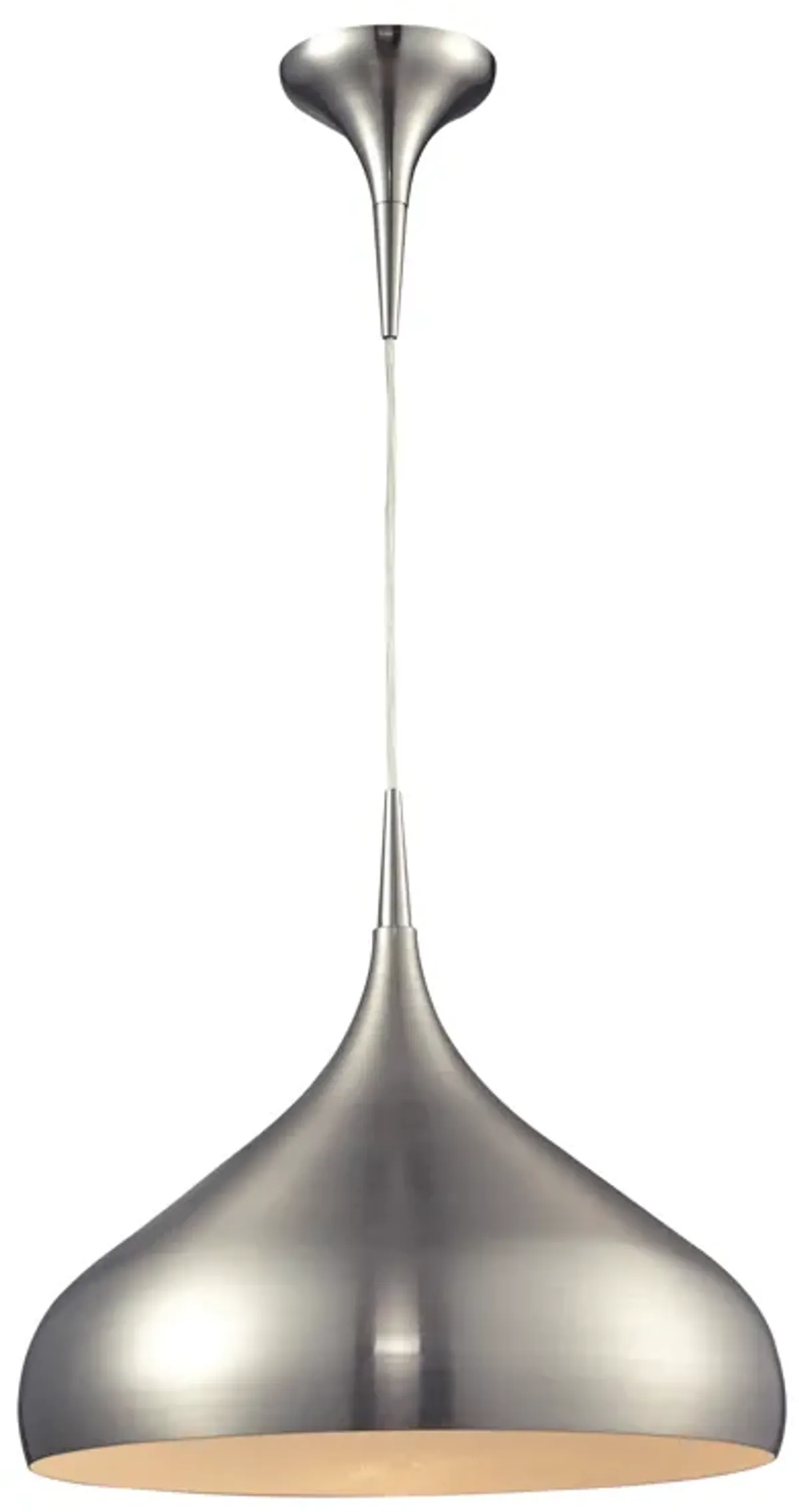 Lindsey 17" Wide 1-Light Pendant - Satin Nickel