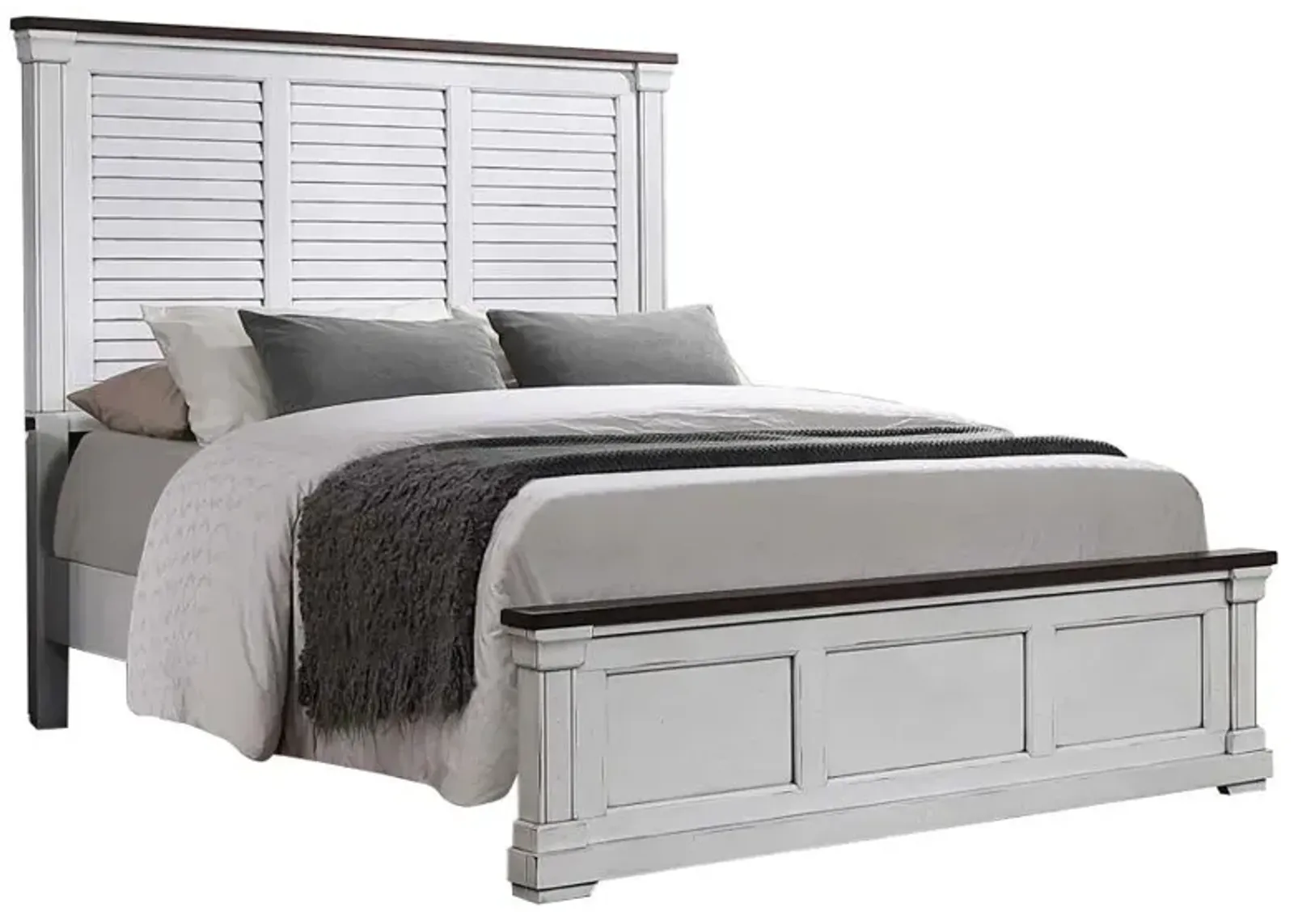 Hillcrest California King Panel Bed White