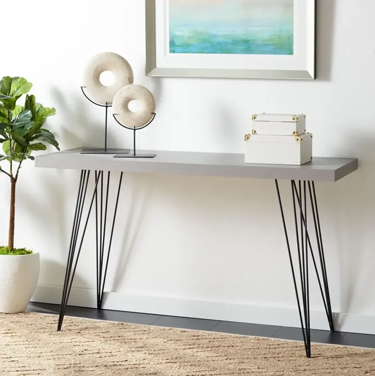 WOLCOTT RETRO MID CENTURY LACQUER CONSOLE