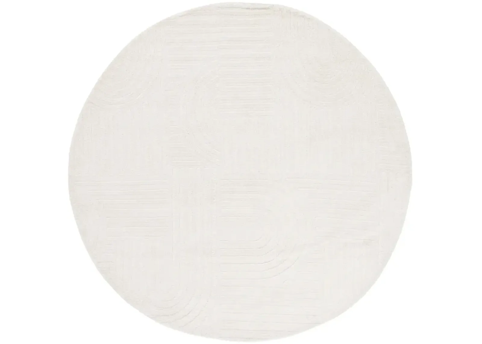 AUDREY 106 BEIGE 6' x 6' Round Round Rug