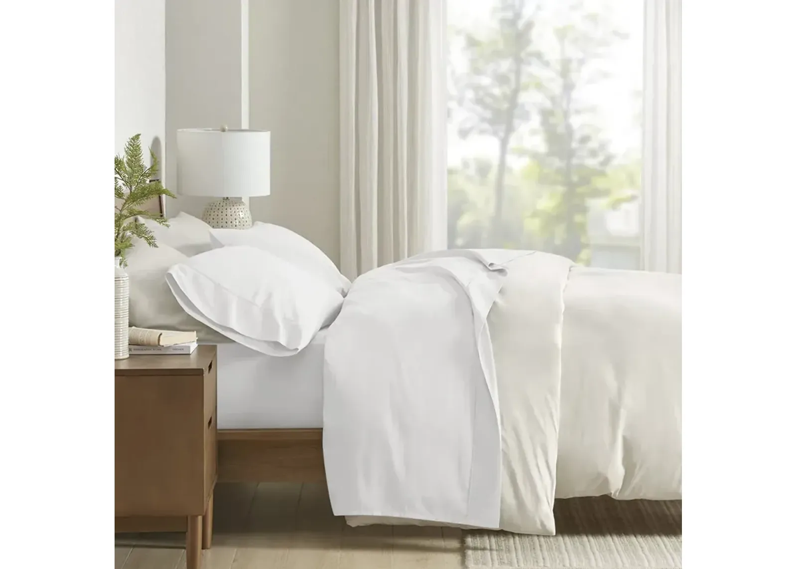 Clean Spaces 300TC BCI Cotton White 300TC BCI Cotton Sheet Set