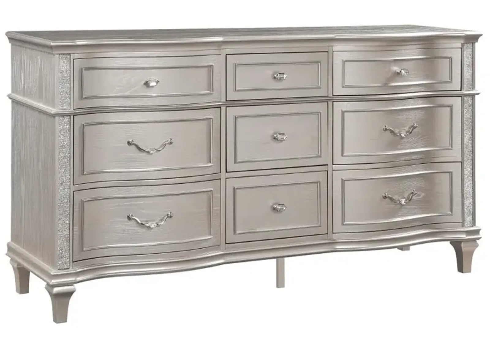 Evangeline 9-drawer Dresser Silver Oak