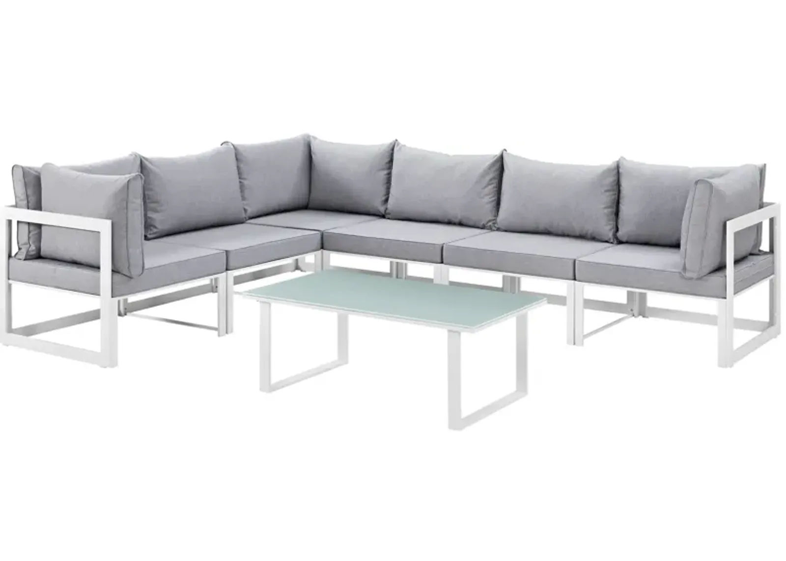 Fortuna 7 Piece Outdoor Patio Sectional Sofa Set