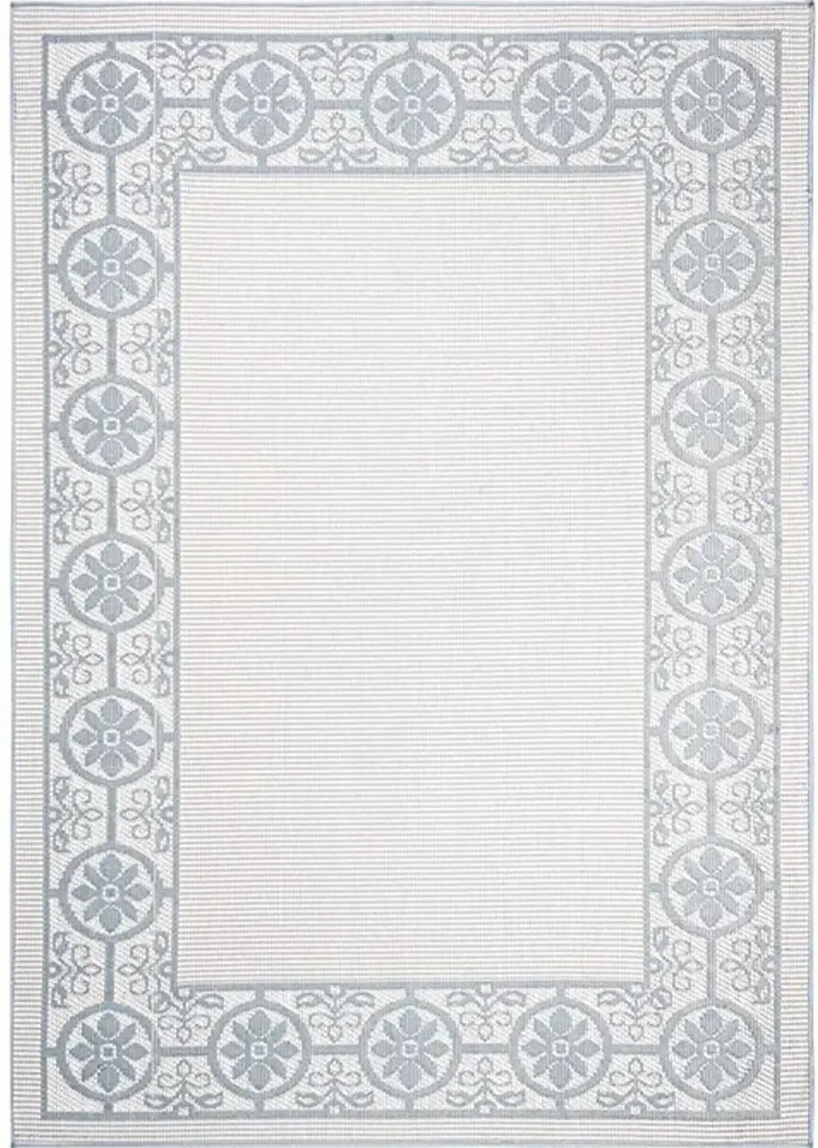 Safavieh BERMUDA 800 Collection BMU815B-5 Ivory / Light Blue 5'-3" X 7'-6"