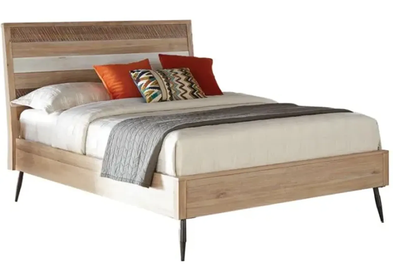 Marlow California King Platform Bed Rough Sawn Multi