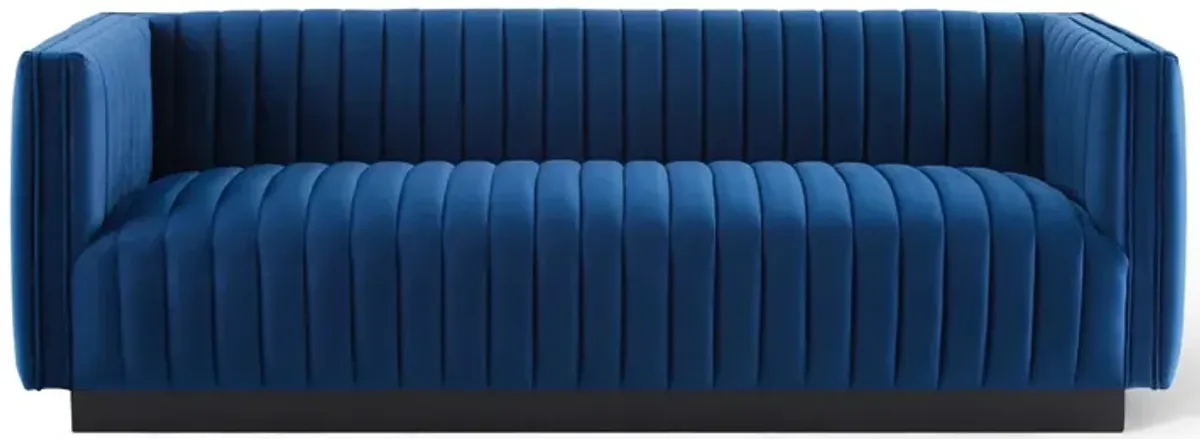 Conjure Channel Tufted Velvet Sofa